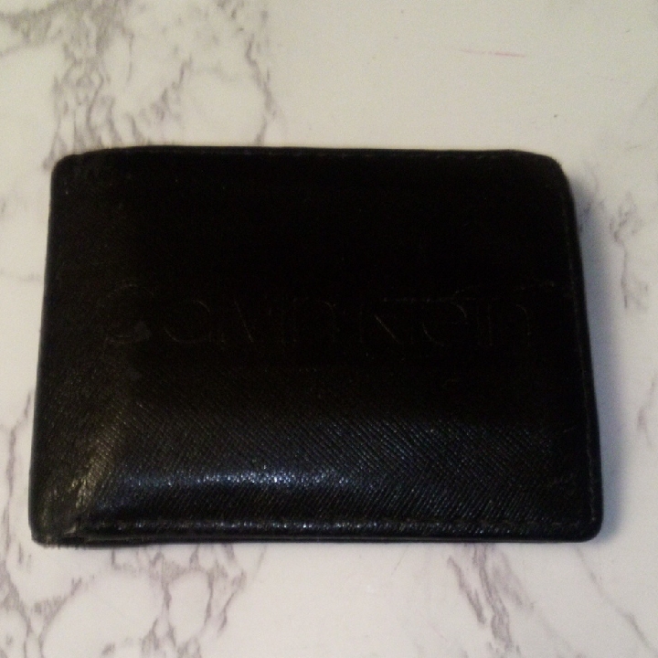 Calvin Klein Black Wallet  Card Holder  Genuine Leather